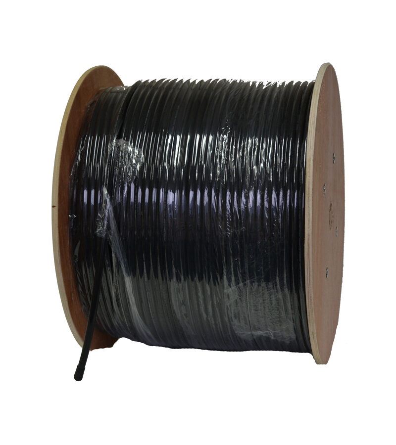 RG-11 QUAD Shield Coaxial Cable (Black) W/Drum 305M - "Foxtel Approved F10175"