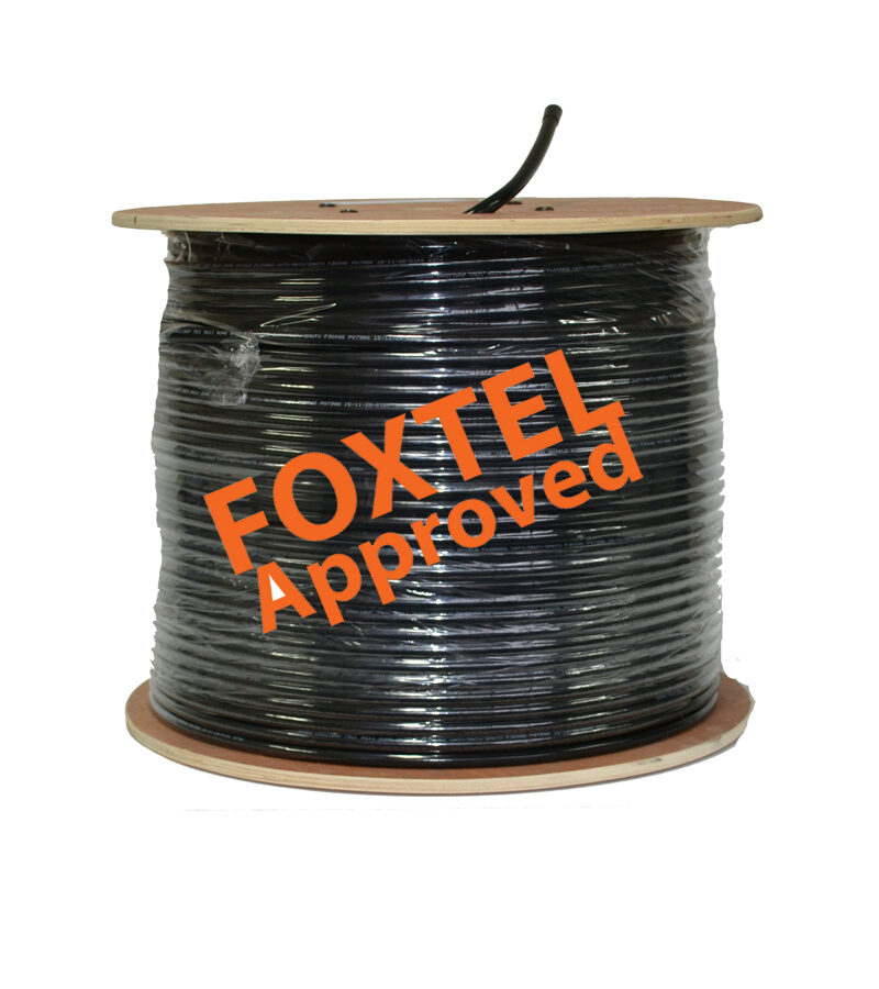 RG-11 QUAD Shield Coaxial Cable FLOODED (Black) Drum 305M