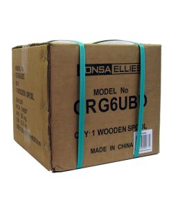 Coaxial Cable Rg-6 TRI Shield (Black) - Wooden Drum 305M - 