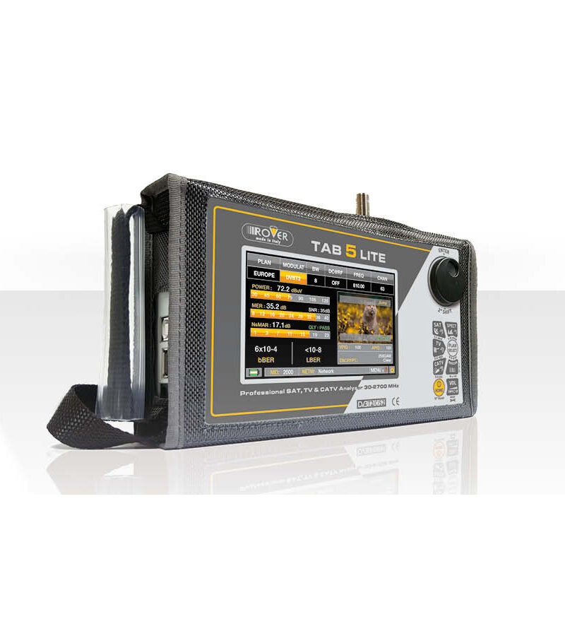 ROVERSAT TAB5Lite – Professional Field Meter, 16:9 5” TFT TOUCH Screen, DVB-T/T2, DVB-C/C2, DVB-S/S2