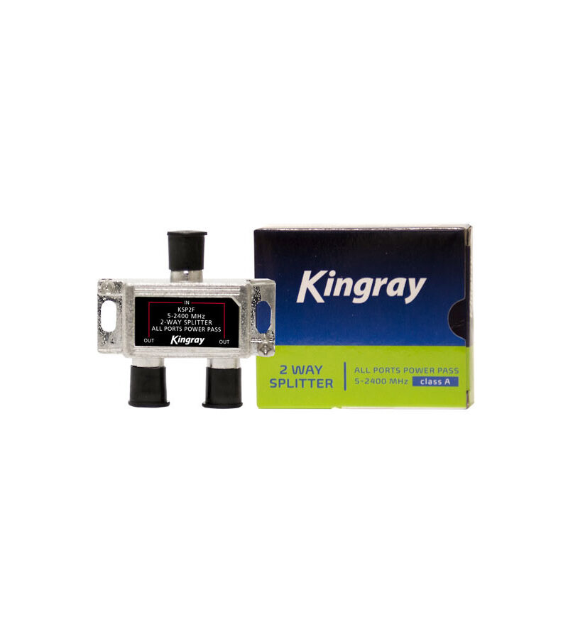 Kingray KSPxF 2, 3, 4, 6 & 8 Way F-type Splitter 5-2400MHz P/Pass All Ports