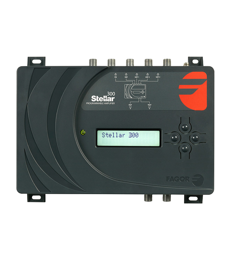 FAGOR Stellar 300 35991 5 Input Programable Digital TV Headend Amplifier with Single Satellite Polarity