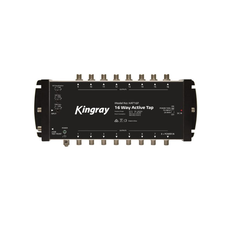 King Ray Router Kingray KAT16F 16 Way ACTIVE TAP 47-2400MHz (FOXTEL Stacker Approved)