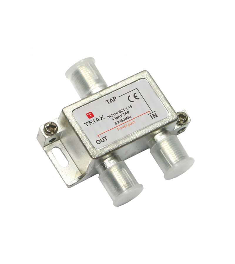 Triax SCT Silver Series TV/SAT 1-Way TAP – 2.4GHz F-Type Signal Splitter