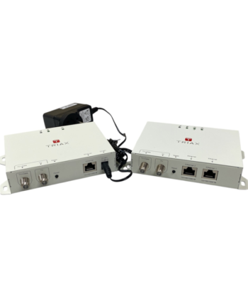 Triax TEoC GigaKit 310500 P2P (Piont to Point) and P2-MP (Point to Multi Point) 1Gbps Ethernet over Coax with UHF Digital TV