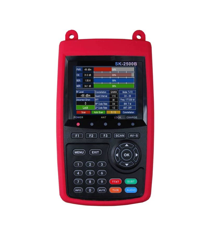 SatKing SK-2500C HD Terrestrial TV Meter 177.5-816.5MHz Digital Measure Level, BER and MER