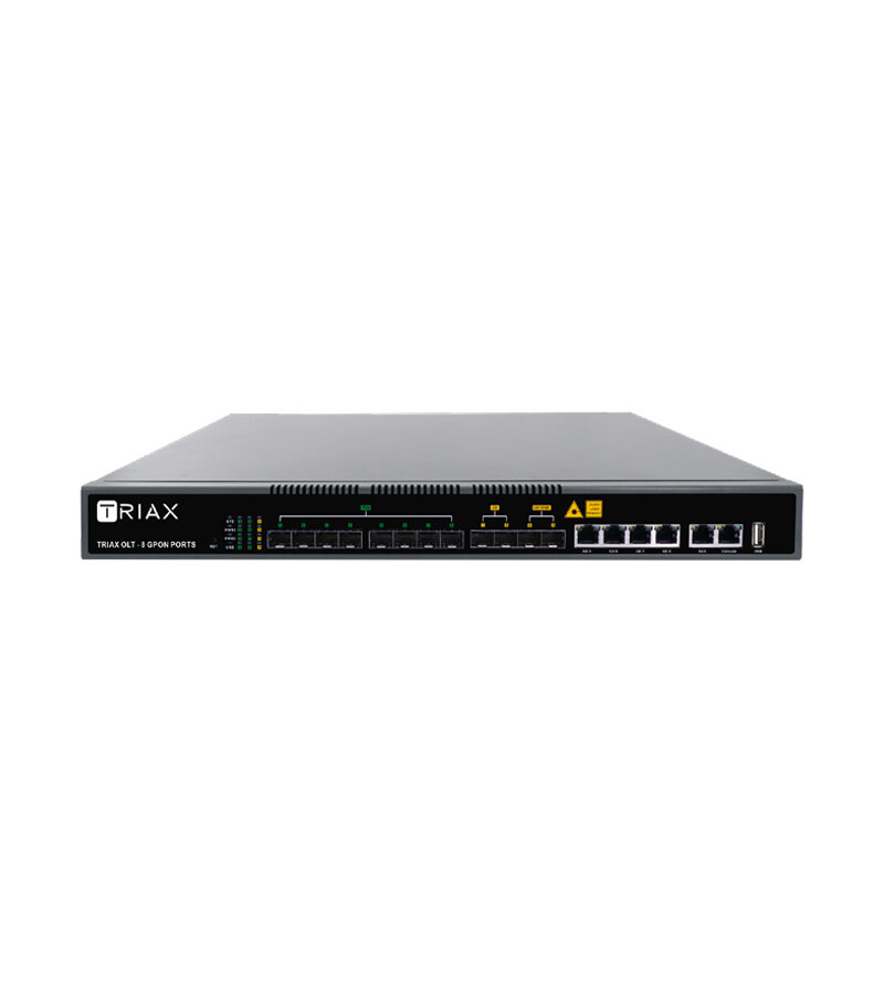 TRIAX 308501 TOLT-8422 Layer 3 GPON OLT 8 GPON SFP Ports, Uplink 4xRJ45, 2xSPF, 2xSPF+, 19”1RU, 2PSU