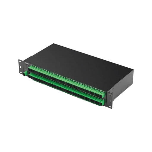TRIAX 307933 TORS-128 Optical 1:128 Way Rack Mount Splitter, SC/APC, 19”2RU, Insertion Loss (-25dBm)