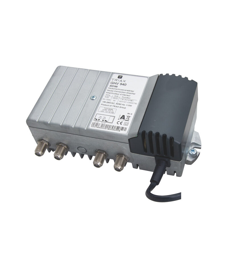 Triax 323166 GHV 940 Repeater Amplifier 47...1000MHz, Gain 40dB, Interstage Gain & Att, Slope Adj