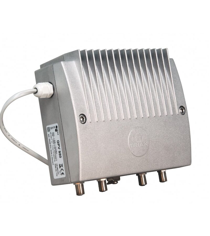 TRIAX 323170 GPV950 CATV Distribution Amplifier, 85~1006MHz, G41/33dB, Return Path, Mains Pwd