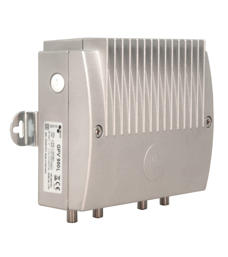 Triax 323174 GPV950L High Output CATV DistAmplifier, LINE pwd, Gain 41/33dB 