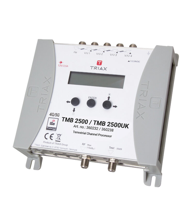 Triax 360238 TMB 2500 Programmable Channel Filtering, Band Shifting FTA Mini Processing Headend