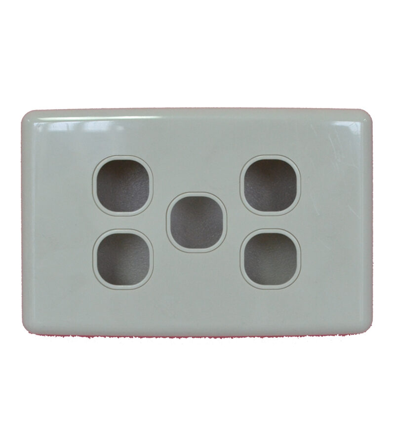 FIVE Gang Clipsal C2000 STYLED Wall Plate