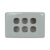 SIX Gang Clipsal C2000 STYLED Wall Plate
