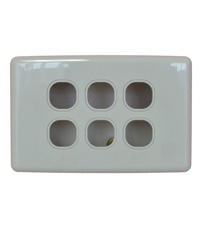 SIX Gang Clipsal C2000 STYLED Wall Plate