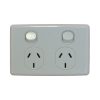Double GPO - Power Outlet / Point - Clipsal C2000 Series Styled 10A 240VAC