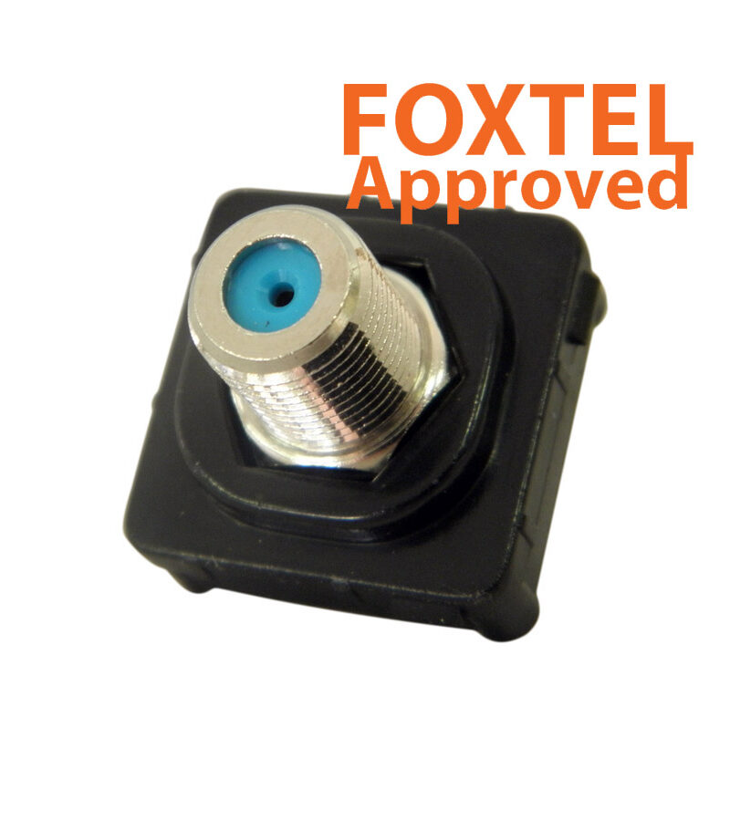 AMDEX - F - F 3GHz Insert (BLACK) (Foxtel Approved) suits AMDEX/Clipsal style plates