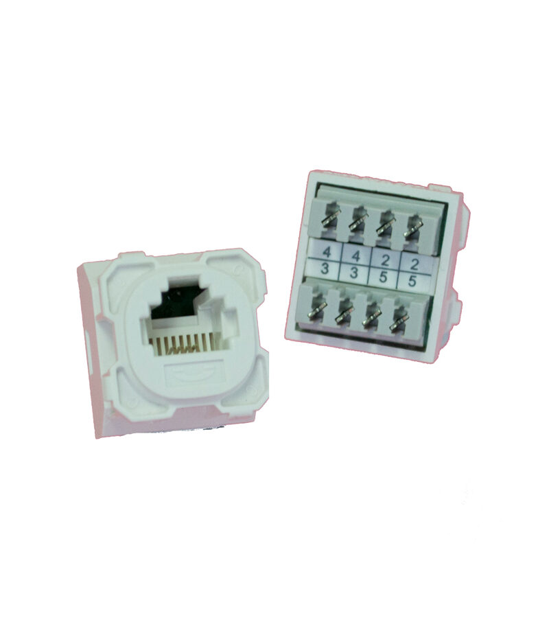 AMDEX: CAT3, 180° 6P4C (RJ11) White Voice, suit CL Series Plates