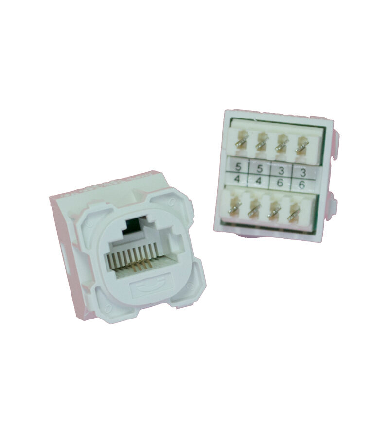 AMDEX: CAT3, 180° 8P4C (RJ11) White Voice, suit CL Series Plates