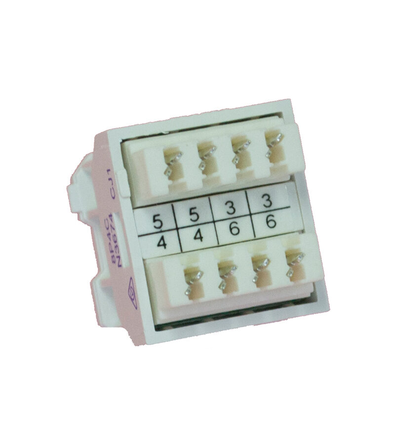 AMDEX: CAT3, 180° 8P4C (RJ11) White Voice, suit CL Series Plates