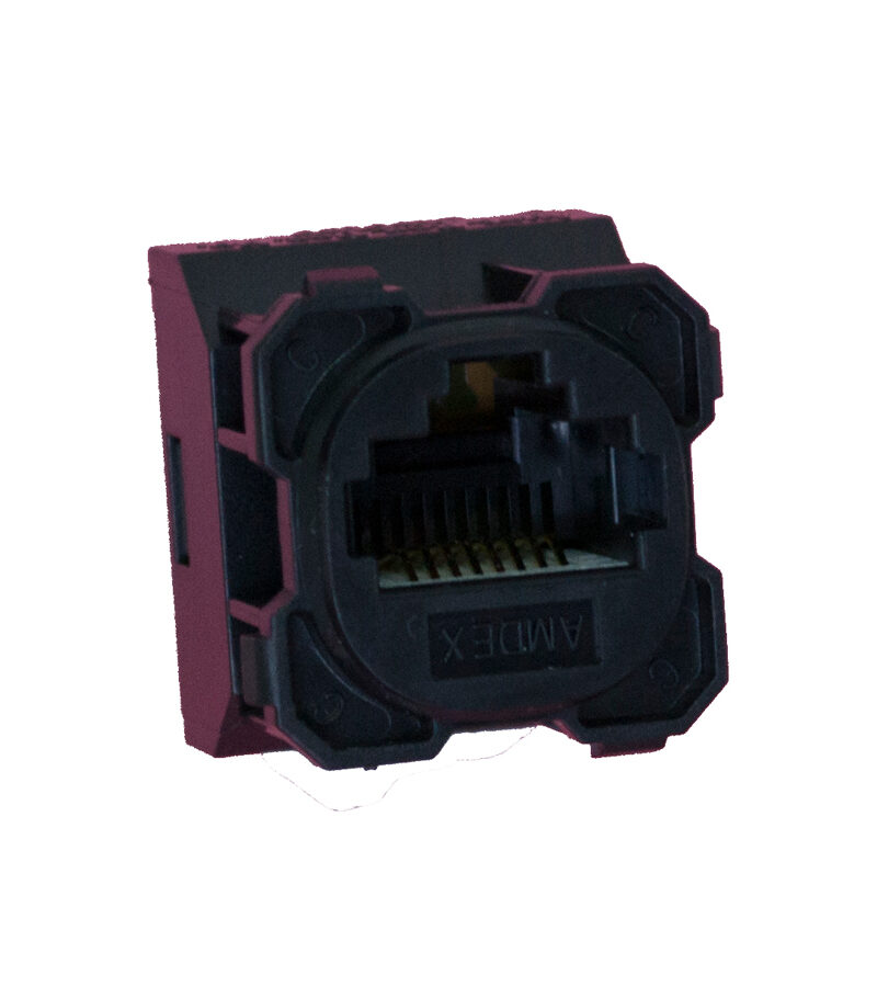 AMDEX: CAT5e, 180° 8P8C (RJ45) Black DATA, suit CL Series Plates