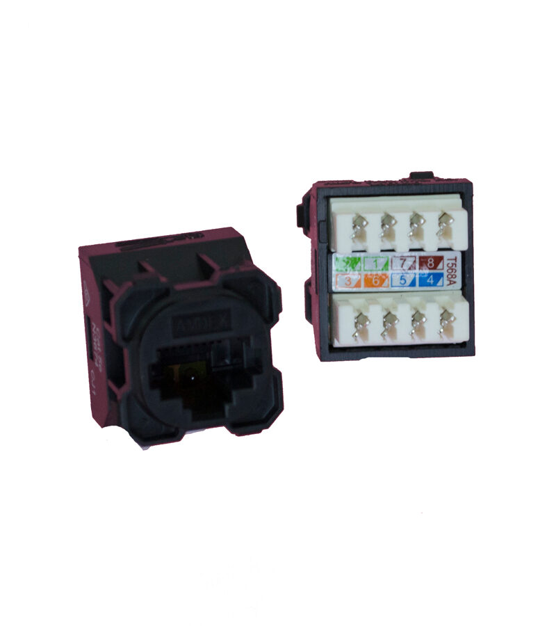 AMDEX: CAT5e, 180° 8P8C (RJ45) Black DATA, suit CL Series Plates