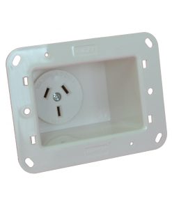 Recessed SINGLE GPO - Recessed Single Appliance Power Outlet / Point -10A 240VAC