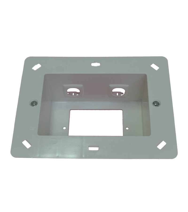 AMDEX Recessed Wall / Media Box - Fits 1 Standard Wall Plate + 2 Additional Inserts, White